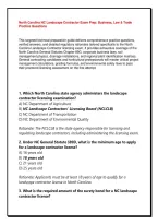 North Carolina NC Landscape Contractor Exam Prep&colon; Business&comma; Law & Trade Practice Questions