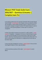  &NewLine;Missouri POST Study Guide Exam &NewLine;2026&sol;2027 &ndash; Questions & Answers &vert; Complete Exam Pre &NewLine;