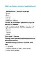 BSC 101 Exam 1 Questions and Answers Solved 100&percnt; Correct&excl;&excl;