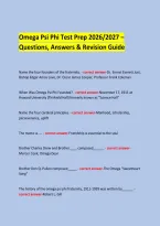 Omega Psi Phi Test Prep 2026&sol;2027 &ndash; Questions&comma; Answers & Revision Guide 