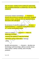 Bsc 101 Exam 1 Newest With Complete Questions &NewLine;And Answers&sol;&sol;Graded A&plus;&sol;&sol;Verified&sol;&sol; Solved 100&percnt; &NewLine;Correct&excl;