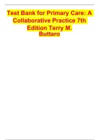 Test Bank for Primary Care&colon; A Collaborative Practice 7th Edition Terry M&period;&NewLine;Buttaro&NewLine;