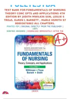Test Bank for Fundamentals of Nursing&colon; Theory&comma; Concepts and Applications&comma; 4th Edition &ndash; Comprehensive Nursing Practice Questions&comma; Core Nursing Concepts&comma; Clinical Applications&comma; Study Guide & Exam Preparation