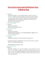 Wall Street Prep Excel Crash Course Exam &ndash; Questions&comma; Answers & Solutions &lpar;2025&sol;2026&rpar;