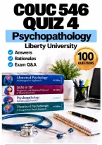 COUC 546 Psychopathology Quizzes 1&ndash;4 Complete Bundle &vert; Fall 2026 Q&A &vert; Liberty University A&plus; Guarantee