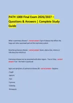  &NewLine;PATH 1000 Final Exam 2026&sol;2027 &ndash; &NewLine;Questions & Answers &vert; Complete Study Guide &NewLine;  &NewLine;