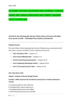 Test Bank For Davis Advantage Basic Nursing&colon; Thinking&comma; &NewLine;Doing&comma; And Caring Exam Guide And Correct Answers &NewLine;Latest Edition 2026