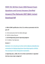 FDNY Z51 Written Exam 2026 Newest Exam &NewLine;Questions and Correct Answers &lpar;Verified &NewLine;Answers&rpar; Plus Rationale 2027 Q&A&vert; Instant &NewLine;Download Pdf 
