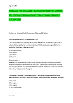 Test Bank For Advanced Health Assessment Of Women&comma; &NewLine;5Th Edition Exam Guide And Correct Answers Latest &NewLine;Edition 2026