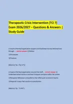 &NewLine;Therapeutic Crisis Intervention &lpar;TCI 7&rpar; &NewLine;Exam 2026&sol;2027 &ndash; Questions & Answers &vert; Study Guide &NewLine;