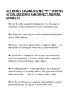 Act 235 Ncc Examination Test With Updated&NewLine;Actual Questions And Correct Answers&comma;&NewLine;Graded A&plus;