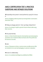 Amca Certification Test A Practice&NewLine;Questions And Detailed Solutions