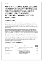 Nsg 3500 Maternal Bundled Exams &NewLine;And Study Guides With Complete &NewLine;Solutions &lbrack;Question 1-100&rsqb; And Answers Updated 2026&sol;2027 &vert; &NewLine;Detailed Rationales &vert; Instant &NewLine;Download &NewLine;