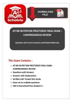 ATI RN Nutrition Proctored Final Exam &ndash; Comprehensive Review&vert;All Questions with Verified Answers & Rationales&period; Graded A&plus;