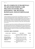 Rex-Pn Complete Fundamentals &NewLine;To Advanced Nursing Care &NewLine;Practice Exam 2026&ndash;2027 &vert; &NewLine;Questions 1&ndash;100 &vert; Detailed &NewLine;Rationales &vert; Instant Download &NewLine;