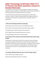 ADEC Thanatology Certification 2026 &vert; FT & CT Practice Test Bank&comma; Questions&comma; Answers & Detailed Rationales