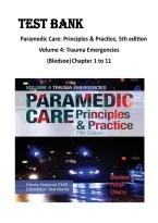 Test Bank for Paramedic Care&colon; Principles & Practice&comma; 5th Edition&comma; Volume 4&colon; Trauma Emergencies by Bledsoe&comma; Porter & Cherry &mdash; Complete Chapters 1&ndash;11 Questions & Answers