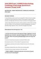 A4M 2026 Exam &vert; A4M001 Endocrinology&comma; Cardiology & Neurology Questions & Answers &vert; Study Guide