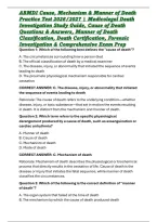 ABMDI Cause&comma; Mechanism & Manner of Death Practice Test 2026&sol;2027 &vert; Medicolegal Death Investigation Study Guide&comma; Cause of Death Questions & Answers&comma; Manner of Death Classification&comma; Death Certification&comma; Forensic Investigation & Comprehensive Exam Prep