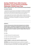 Barkley PMHNP Exam 2026 &vert; Practice Questions&comma; Correct Answers & Detailed Rationales &vert; PMHNP Exam Prep