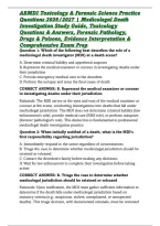 ABMDI Toxicology & Forensic Science Practice Questions 2026&sol;2027 &vert; Medicolegal Death Investigation Study Guide&comma; Toxicology Questions & Answers&comma; Forensic Pathology&comma; Drugs & Poisons&comma; Evidence Interpretation & Comprehensive Exam Prep