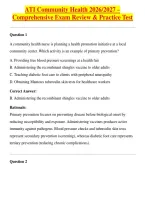 ATI Community Health 2026-2027 &ndash; Comprehensive Exam Review & Practice Test