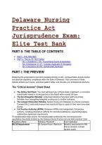 Delaware Nursing Jurisprudence Exam Test Bank &lpar;2026&sol;2027&rpar; &vert; S-Tier NPA & Admin Code Guide &vert; Elite Q&A