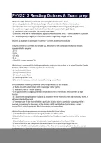 PHYS212 Reading Quizzes & Exam prep