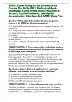 ABMDI Report Writing & Case Documentation Practice Test 2026&sol;2027 &vert; Medicolegal Death Investigator Report Writing Practice Questions & Answers&comma; Detailed Rationales&comma; Investigative Documentation&comma; Case Records & ABMDI Exam Prep