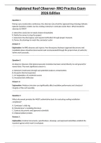 RRO Exam Prep 2026&colon; Registered Roof Observer Study Guide & Notes