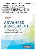 Test Bank for Advanced Assessment&colon; Interpreting Findings and Formulating&NewLine;