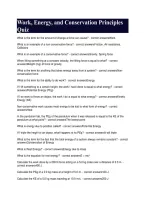 Work&comma; Energy&comma; and Conservation Principles Quiz exam prep