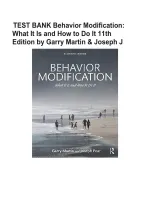 Test Bank for Behavior Modification&colon; What It Is and How to Do It 11th Edition by Garry Martin & Joseph J&period;