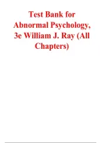 Test Bank for Abnormal Psychology 3rd Edition by William Ray &ndash; All Chapters