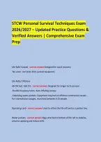 STCW Personal Survival Techniques Exam &NewLine;2026&sol;2027 &ndash; Updated Practice Questions & &NewLine;Verified Answers &vert; Comprehensive Exam Prep &NewLine;