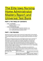 2026&sol;2027 The Elite Iowa Nursing Home Administrator &lpar;NHA&rpar; Mastery Report & Universal Test Bank &lpar;Questions &plus; Deep-Dive Rationales&rpar;