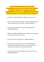 Virtual Event Management Certification  &NewLine;Comprehensive Resource To Help You Ace Exams &NewLine;Includes Frequently Tested Questions With &NewLine;ELABORATED 100&percnt; Correct COMPLETE SOLUTIONS  &NewLine;Guaranteed Pass First Attempt&excl;&excl; Current Update&excl;&excl; 