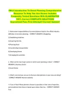 FBLA Introduction To Event Planning Comprehensive &NewLine;Resource To Help You Ace Exams Includes &NewLine;Frequently Tested Questions With ELABORATED &NewLine;100&percnt; Correct COMPLETE SOLUTIONS  &NewLine;Guaranteed Pass First Attempt&excl;&excl; Current Update&excl;&excl; 