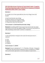 NYC DCAS Electrician Civil Service Exam Study Guide &vert; Complete Prep Exam Questions withu Verified Correct Answers & Detailed Rationales &vert;2026&sol;2027 Latest Update 
