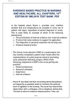 Melnyk Evidence-Based Practice Healthcare Test Bank&colon; Actual Questions & Detailed Clinical Appraisal Solutions