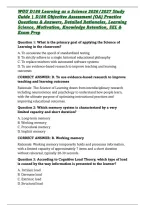 WGU D186 Learning as a Science 2026&sol;2027 Study Guide &vert; D186 Objective Assessment &lpar;OA&rpar; Practice Questions & Answers&comma; Detailed Rationales&comma; Learning Science&comma; Motivation&comma; Knowledge Retention&comma; SEL & Exam Prep