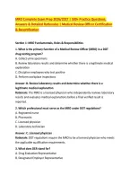 MRO Complete Exam Prep 2026&sol;2027 &vert; 500&plus; Practice Questions&comma; &NewLine;Answers & Detailed Rationales &vert; Medical Review Officer Certification &NewLine;& Recertification 
