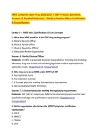 MRO Complete Exam Prep 2026&sol;2027 &vert; 500&plus; Practice Questions&comma; &NewLine;Answers & Detailed Rationales &vert; Medical Review Officer Certification &NewLine;& Recertification