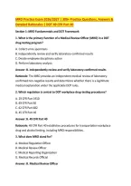 MRO Practice Exam 2026&sol;2027 &vert; 300&plus; Practice Questions&comma; Answers & &NewLine;Detailed Rationales &vert; DOT 49 CFR Part 40 