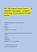  &NewLine;PSYC 450 Textbook Quizzes Chapters 1 - 20 &NewLine;2026&sol;2027 Latest Update &ndash; Complete &NewLine;Study Guide&comma; Practice Questions & Exam Review &NewLine;