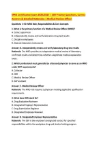 MRO Certification Exam 2026&sol;2027 &vert; 300 Practice Questions&comma; Correct &NewLine;Answers & Detailed Rationales &vert; Medical Review Officer 