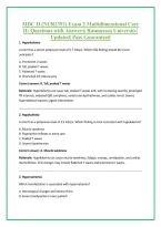 MDC II &lpar;NUR2392&rpar; Exam 2 Multidimensional Care II&colon; Questions with Answers&vert; Rasmussen University&vert; Updated&vert; Pass Guaranteed