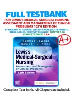 Test Bank for Lewis's Medical-Surgical Nursing Assessment and Management of Clinical Problems 12th Edition By Mariann M&period; Harding&semi; Jeffrey Kwong&semi; Dottie Roberts&semi; Debra Hagler&semi; Courtney Reinisch Chapter 1-68 Complete Guide A&plus; &NewLine;