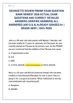 Score A&plus; on ANCC PMHNP Assessment&colon; 400 Real Georgette Review Questions and Expert Neurobiology Keys