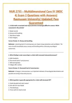 NUR 2755 &ndash; Multidimensional Care IV &lpar;MDC 4&rpar; Exam 2 Questions with Answers&vert; Rasmussen University&vert; Updated&vert; Pass Guaranteed